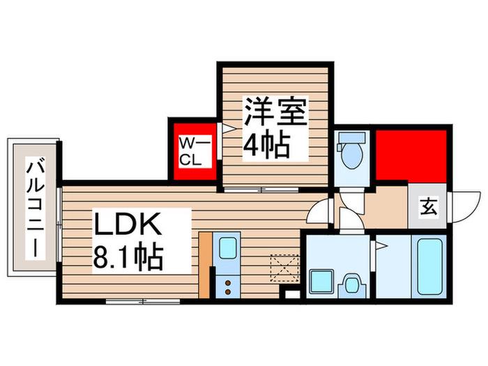サントップ南流山(1LDK/3階)の間取り写真