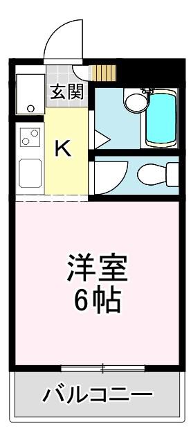 イーストピア(ワンルーム/2階)の間取り写真