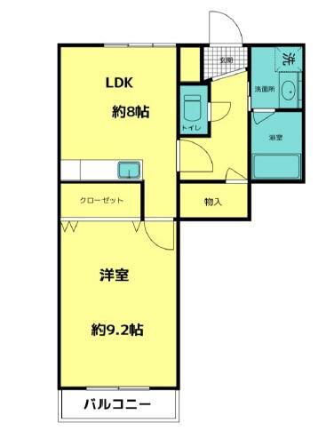 サンプラザ(1LDK/2階)の間取り写真