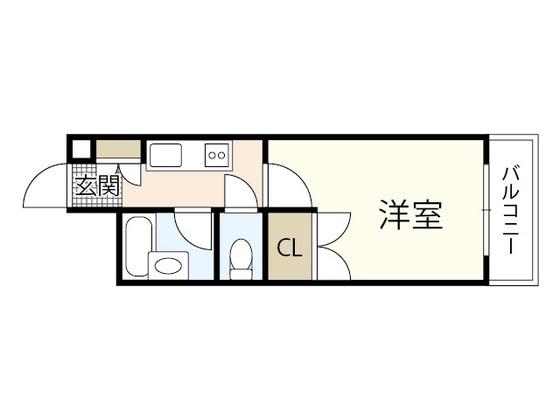 アルヴェール庚午(1K/3階)の間取り写真