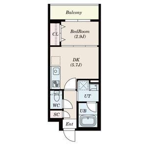 S-RESIDENCE北大前ASCENT(1DK/3階)の間取り写真