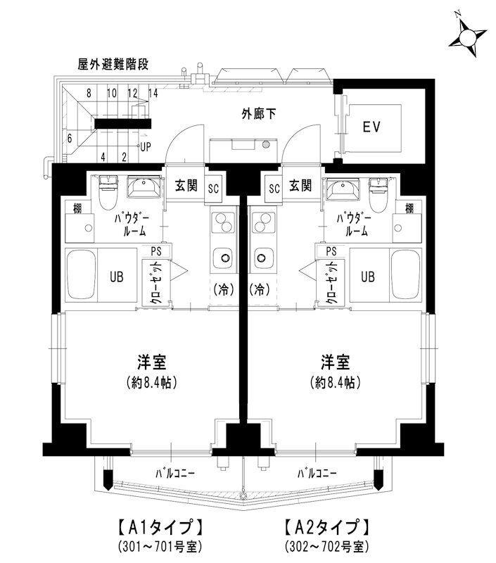 RISO SIEPE(1K/5階)の間取り写真