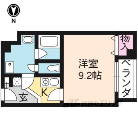 三越ビル(1K/3階)の間取り写真