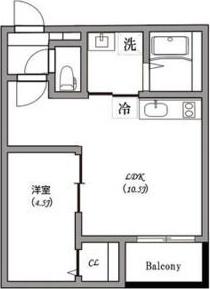 JACK TAYAI(1LDK/3階)の間取り写真