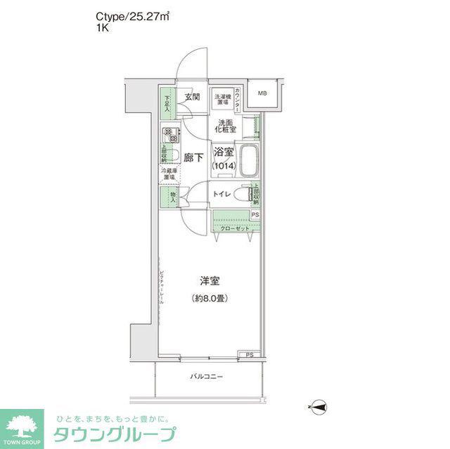 スタイリオ蒲田II(1K/12階)の間取り写真