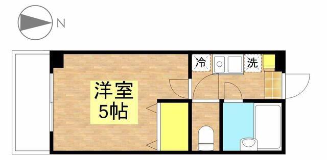 アライハイツ(1K/4階)の間取り写真