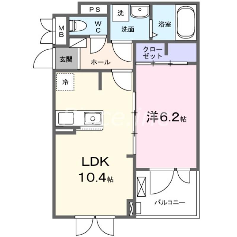 エストレーラ(1LDK/2階)の間取り写真
