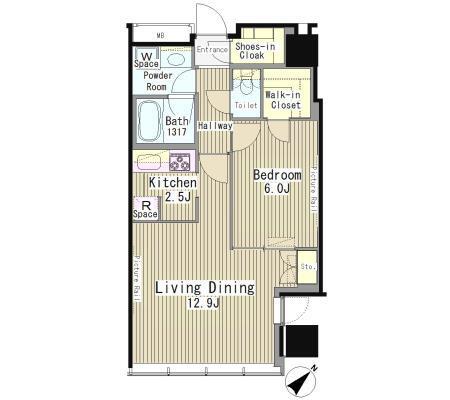 MY TOWER RESIDENCE マイタワーレジデンス(1LDK/16階)の間取り写真