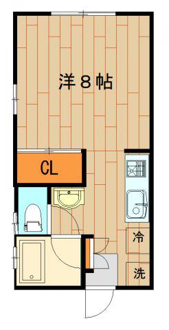 M-ROOF(1K/1階)の間取り写真