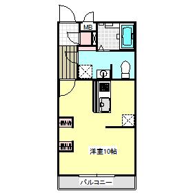 REVE中島(ワンルーム/1階)の間取り写真