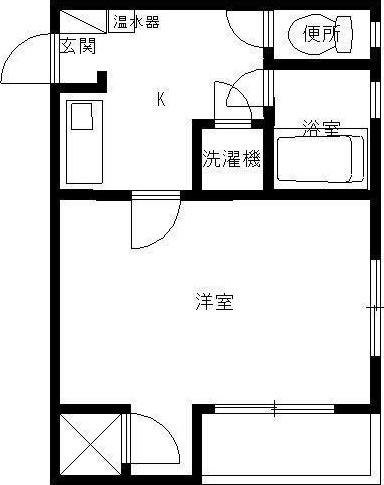 大福マンション三吉(1K/3階)の間取り写真