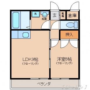 セントーレアIII(1LDK/2階)の間取り写真