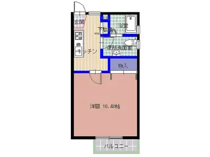 ルン・ガルノ II(1DK/1階)の間取り写真