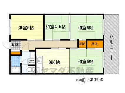 コーポ・マサ(4DK/2階)の間取り写真