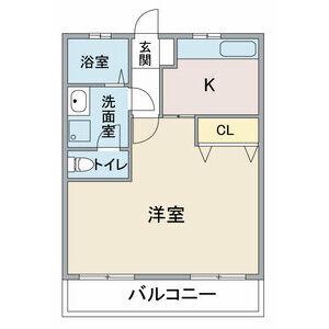 伊藤ビル徳川(1DK/5階)の間取り写真