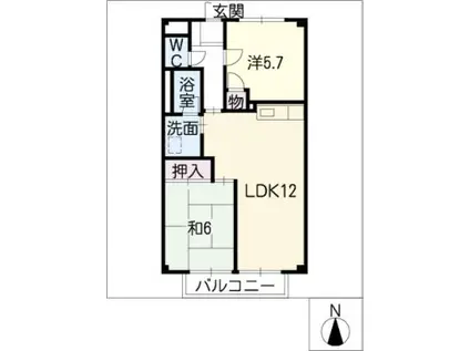 Y&Tハイツふるさと(2LDK/1階)の間取り写真