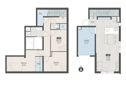 リバーサイド木場(3LDK/1階)の間取り写真