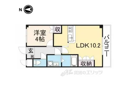 JR福知山線 柏原駅(兵庫) 徒歩5分 2階建 築17年(1LDK/2階)の間取り写真