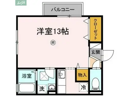 リビングタウン豊成 A(ワンルーム/1階)の間取り写真