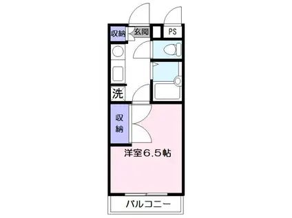 クレア仙川(1K/1階)の間取り写真