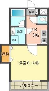 第2中央ビルディング(1K/4階)の間取り写真