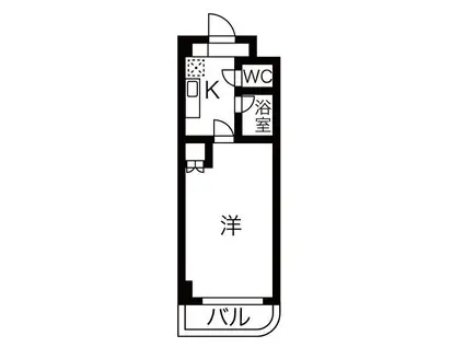 ハウザー高畑(1K/1階)の間取り写真