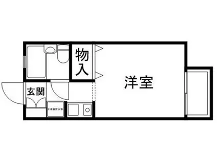 マドモアゼル青山(ワンルーム/1階)の間取り写真