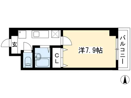 ISEHAN21(1K/4階)の間取り写真