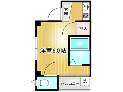 アベニュー都(ワンルーム/3階)の間取り写真