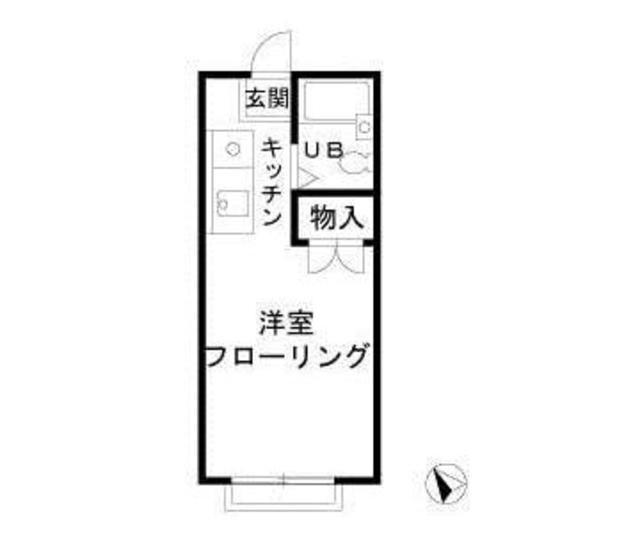 エステートピア八千代台東(ワンルーム/2階)の間取り写真