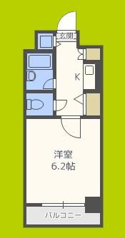 パラシオ塚本II(1K/5階)の間取り写真
