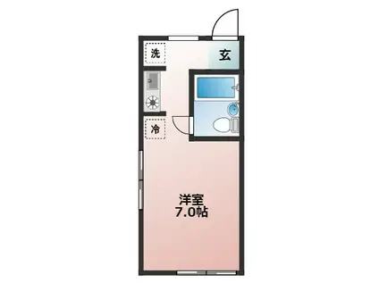 シャルムコンフォート(ワンルーム/1階)の間取り写真