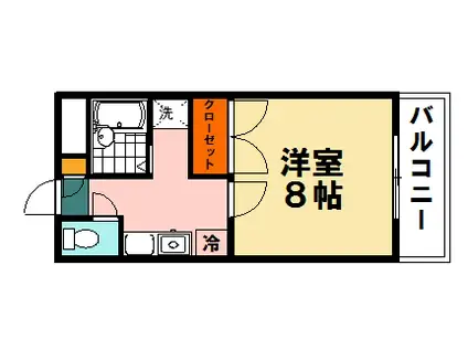 メゾン四郎兵衛(1K/2階)の間取り写真