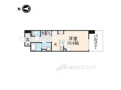 フェリス(ワンルーム/4階)の間取り写真