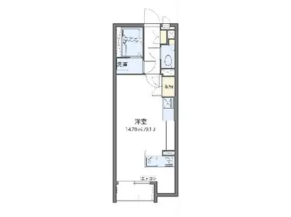 ミランダアルチザン(ワンルーム/2階)の間取り写真