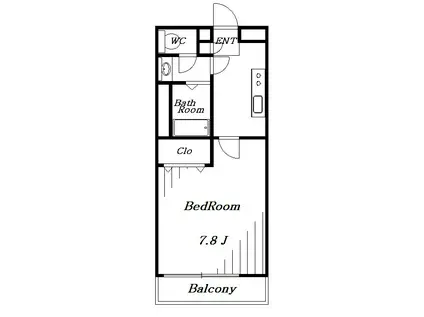 リブリ・エムズ(1K/1階)の間取り写真