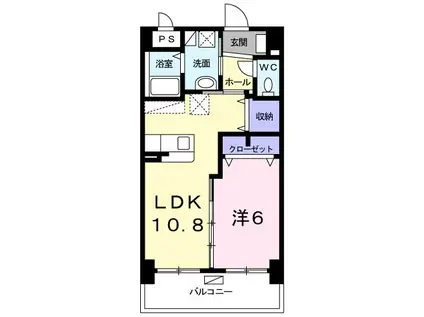 ヴィラ レグルス(1LDK/2階)の間取り写真