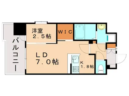 グランフォーレラグゼ平尾(1LDK/10階)の間取り写真