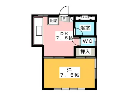 池田ハウス(1DK/2階)の間取り写真