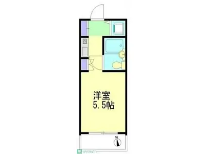 ライオンズマンション新横浜B館(1K/1階)の間取り写真