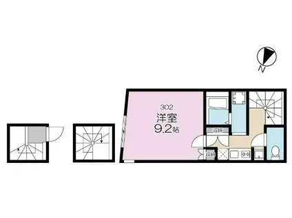 RM アールエムオー(1K/3階)の間取り写真