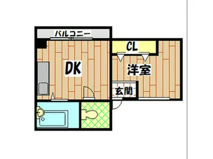 プレミール・タチバナ(1DK/4階)の間取り写真