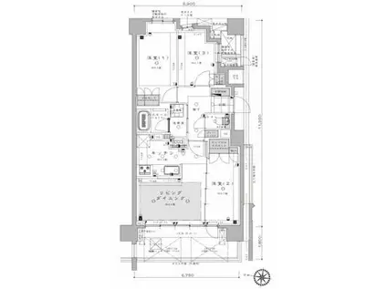 ライオンズ光が丘グランフォート(3LDK/7階)の間取り写真