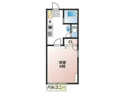 ルーミー葛西(1K/1階)の間取り写真