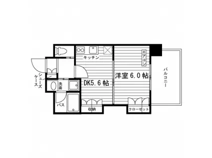 レジディア練馬(1DK/6階)の間取り写真
