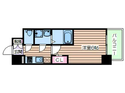 エスリード福島グレイス(1K/2階)の間取り写真