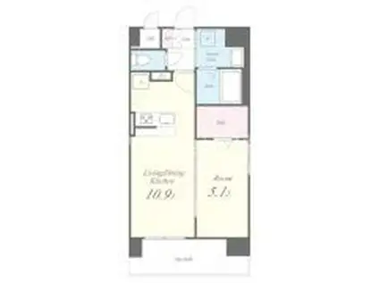 アストラルグラミ阿倍野(1LDK/5階)の間取り写真