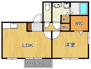 クレールヴィラ(1LDK/1階)の間取り写真