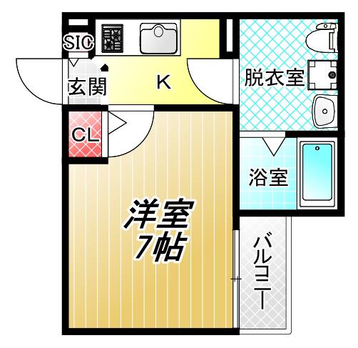 BEL TEMPO(1K/2階)の間取り写真