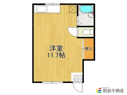 ルーチェ・オットー(ワンルーム/2階)の間取り写真